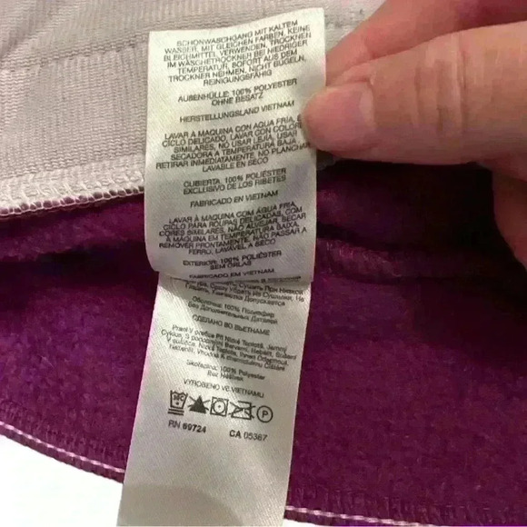 Baby girl Columbia fleece full zip jacket 6-12 mos lavender & plum - Picture 7 of 8